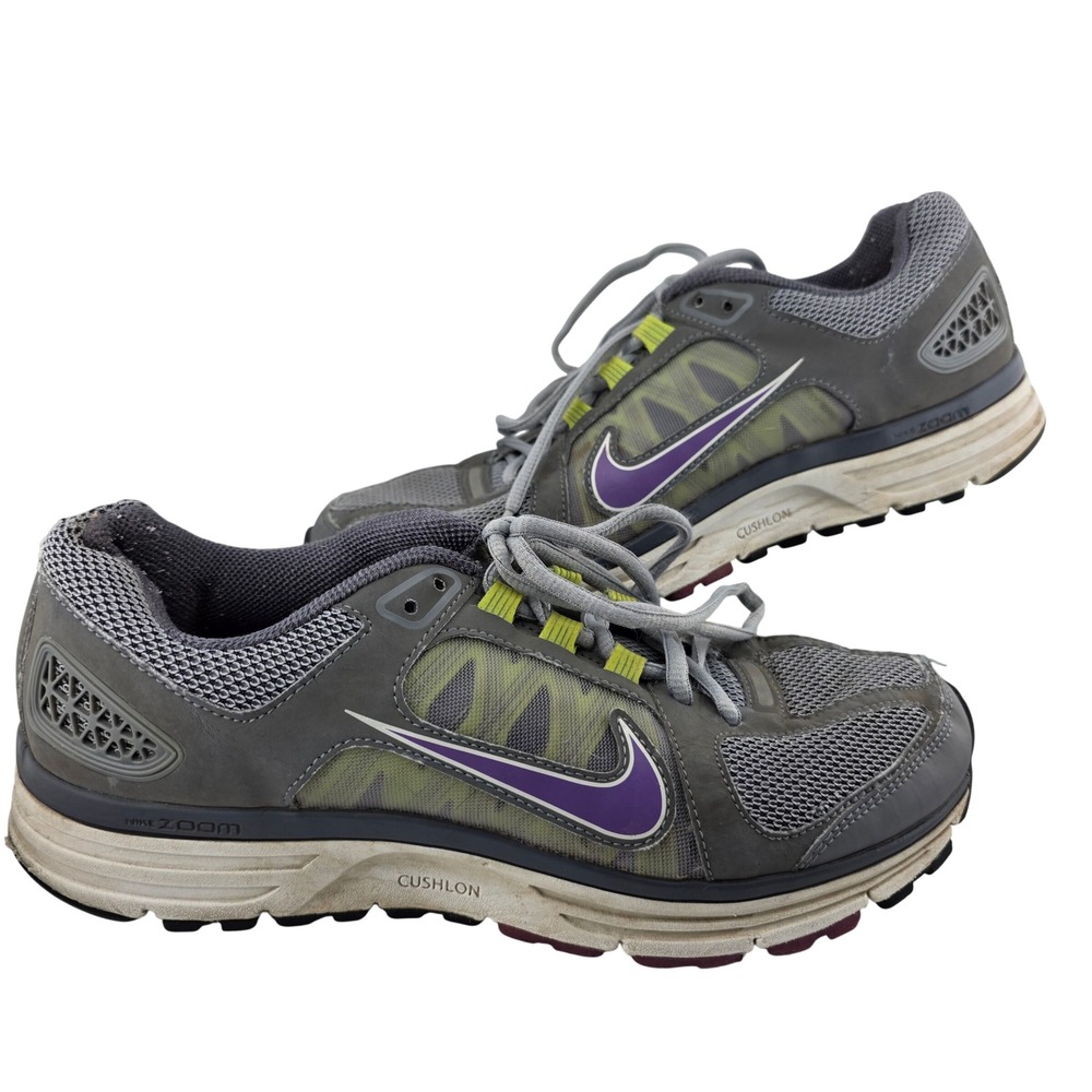 Nike Zoom Vomero‎ 7 Gray Lime Green Purple 511559-050 Size 8.5 Fair Condition